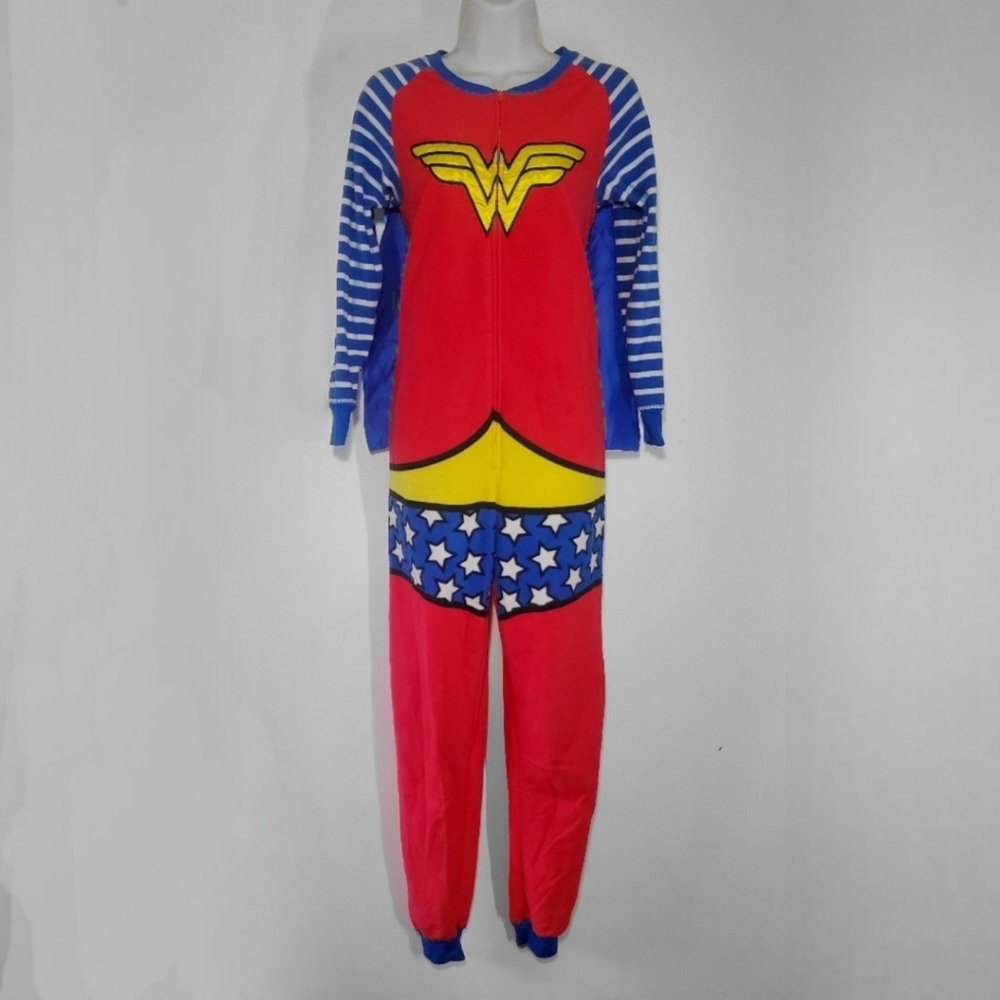 Wonder Woman Sze XS/S PJs Onesie Pajamas Hero Fleece Long Costume WW84 DC Comics